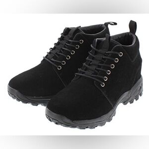 CALTO Men's Invisible Height Increasing Elevating Suede Hiking Boots Size: 10
